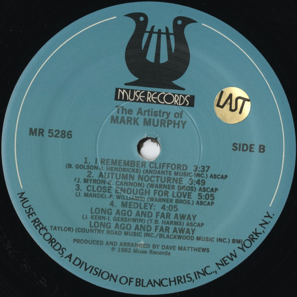 Mark Murphy – The Artistry Of Mark Murphy (MR 5286) LP 1982 US Muse | 中古LP