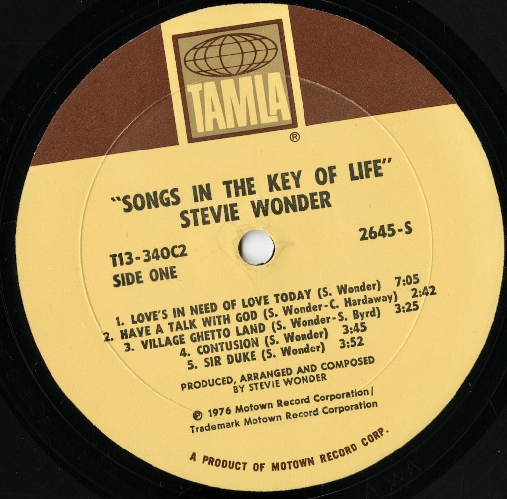Stevie Wonder - Songs In The Key Of Life (T13-00340) 2LP 1976 US Tamla｜中古LP