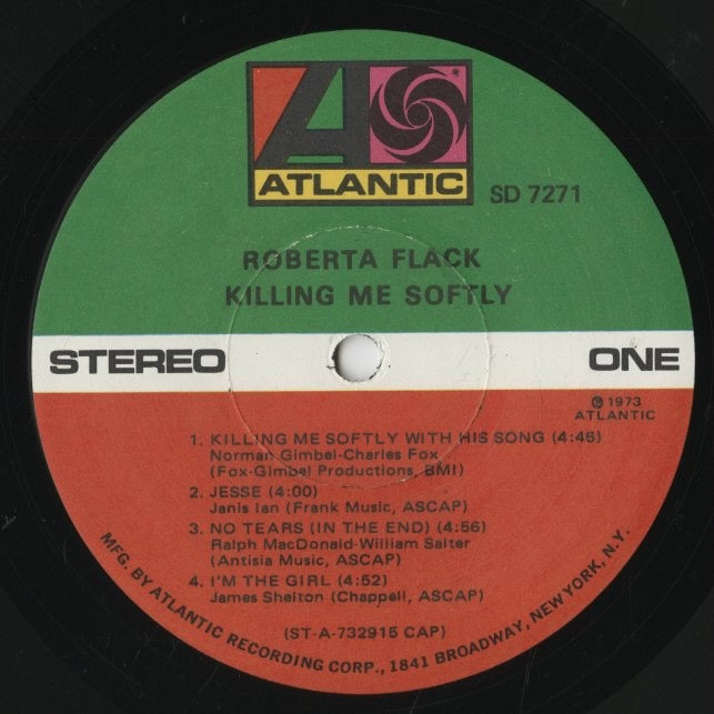 Roberta Flack / ロバータ・フラック / Killing Me Softly (SD 7271)