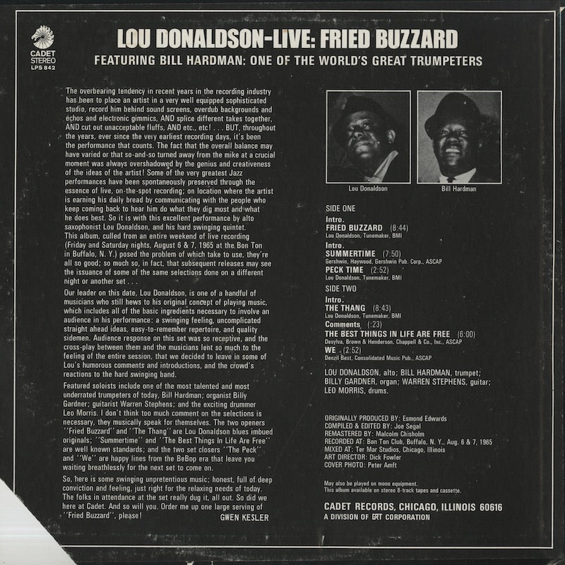 Lou Donaldson / ルー・ドナルドソン / Fried Buzzard (LPS-842)