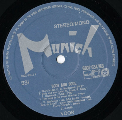 J.R. Monterose - Body And Soul (6803 654 M3) NLD Munich｜中古LP