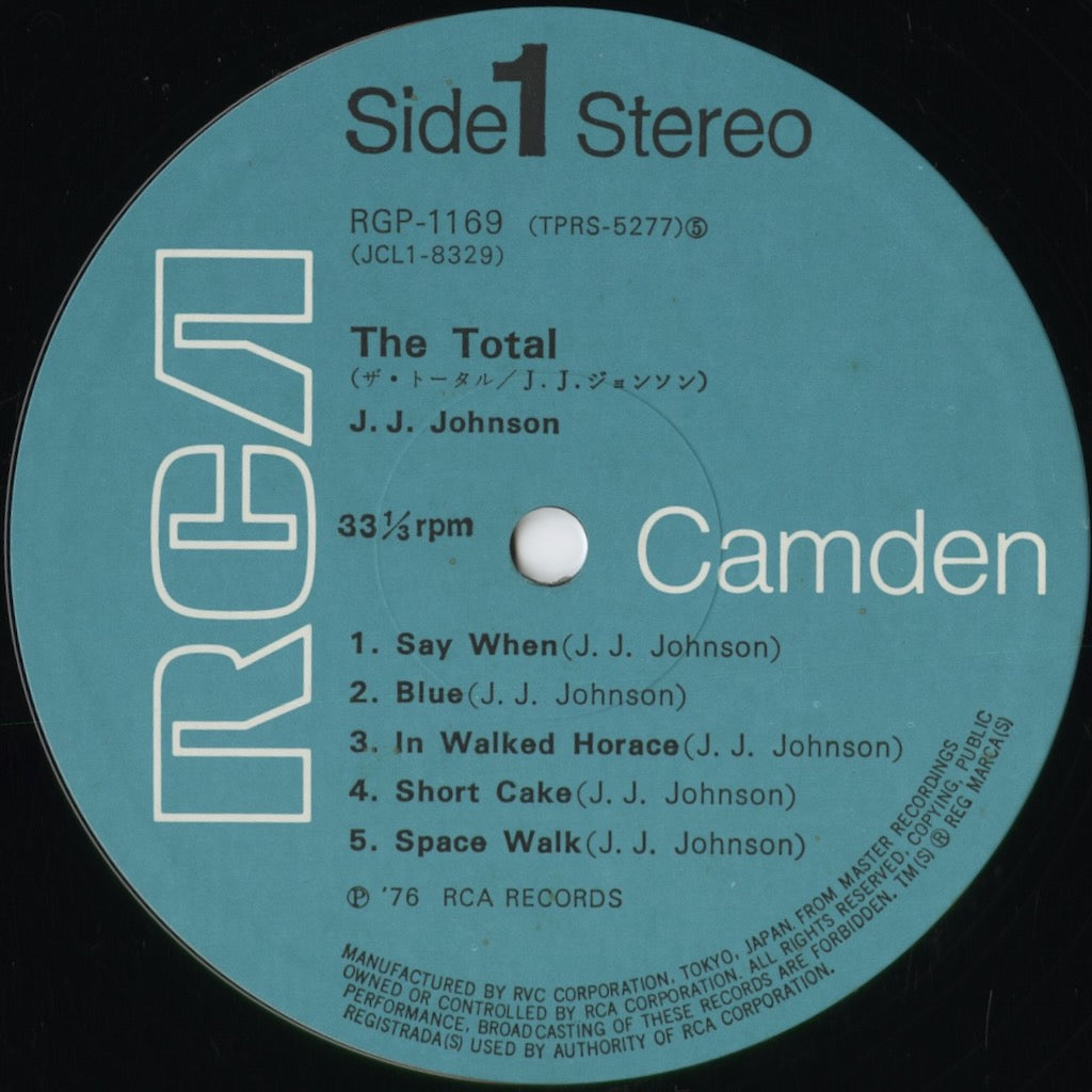 J.J. Johnson - The Total J.J. Johnson (RGP-1169) 1976 JPN RCA Victor｜中古LP