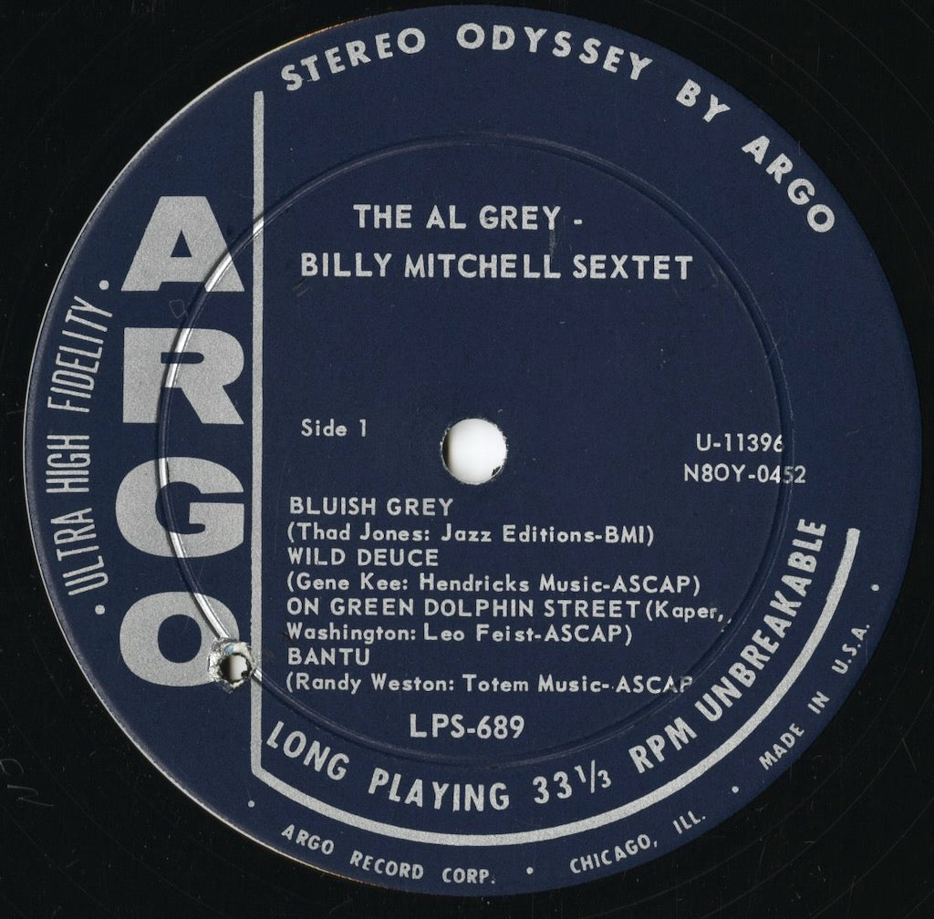 The Al Grey, Billy Mitchell Sextet - S.T. (LPS-689) 1962 US Argo｜中古LP