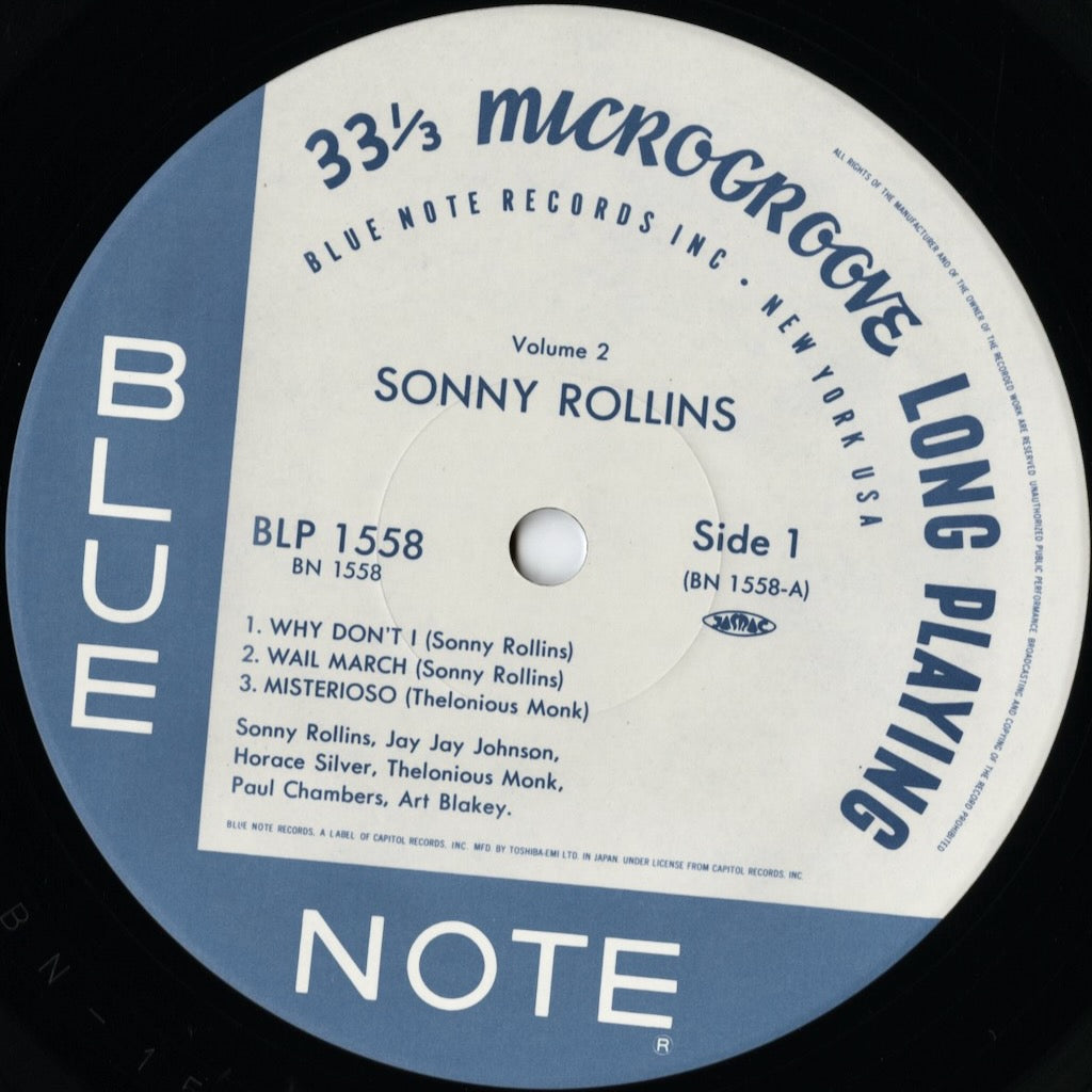 Sonny Rollins / ソニー・ロリンズ / Volume 2 (BN 1558)