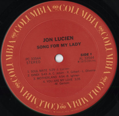 Jon Lucien - Song For My Lady (PC 33544) 1975 US Columbia｜中古LP