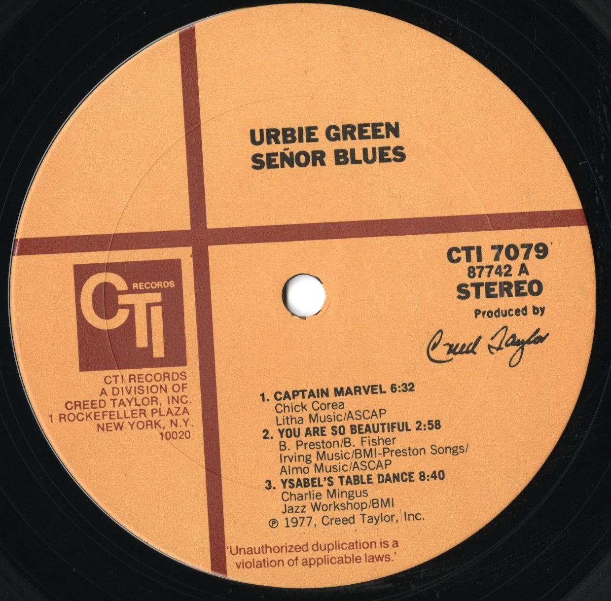 Urbie Green / アービー・グリーン / Senor Blues (CTI 7079)