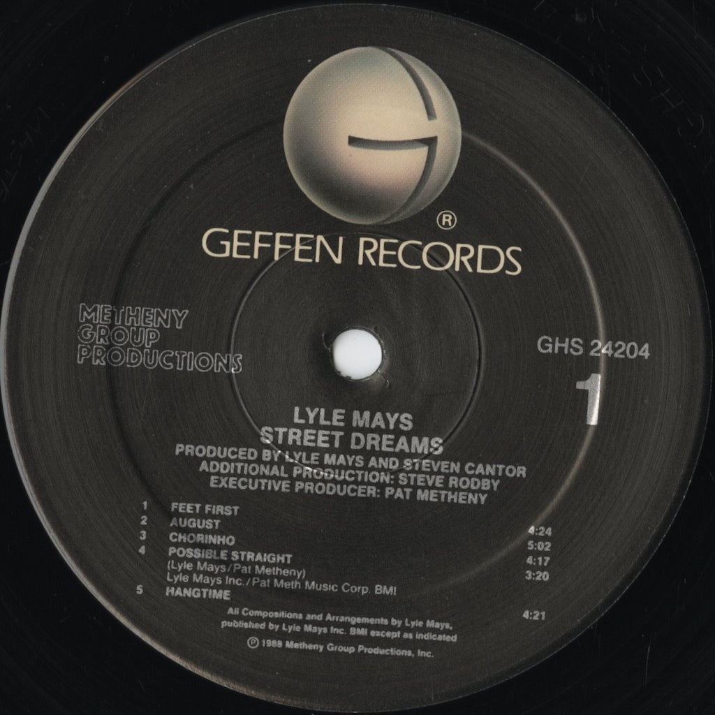 Lyle Mays - Street Dreams (GHS 24204) 1988 US Geffen｜中古LP