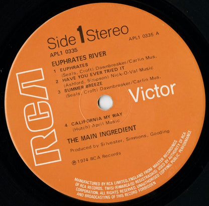 The Main Ingredient - Euphrates River (APL1 0335) LP 1974 UK RCA Victor｜中古LP