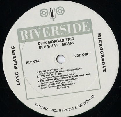 Dick Morgan Trio - See What I Mean? (RLP 9347) 1991 US Riverside｜中古LP