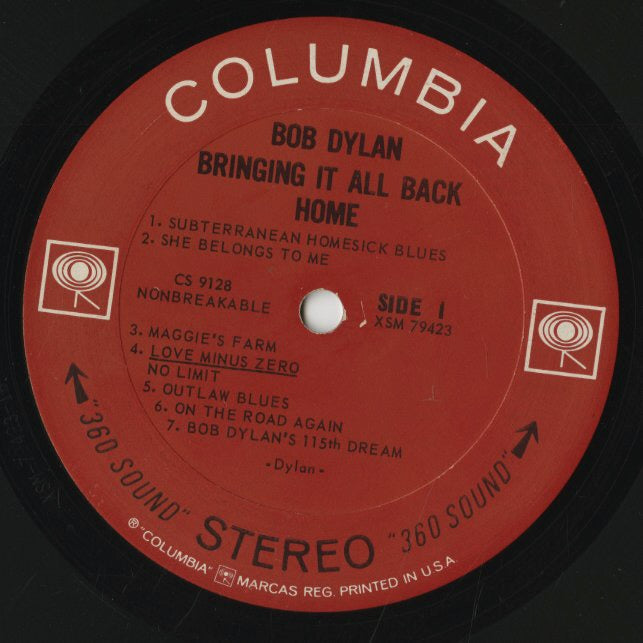 Bob Dylan / ボブ・ディラン / Bringing It All Back Home (CS 9128)