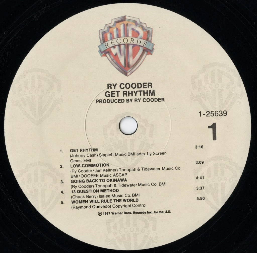 Ry Cooder / ライ・クーダー / Get Rhythm (25639-1)