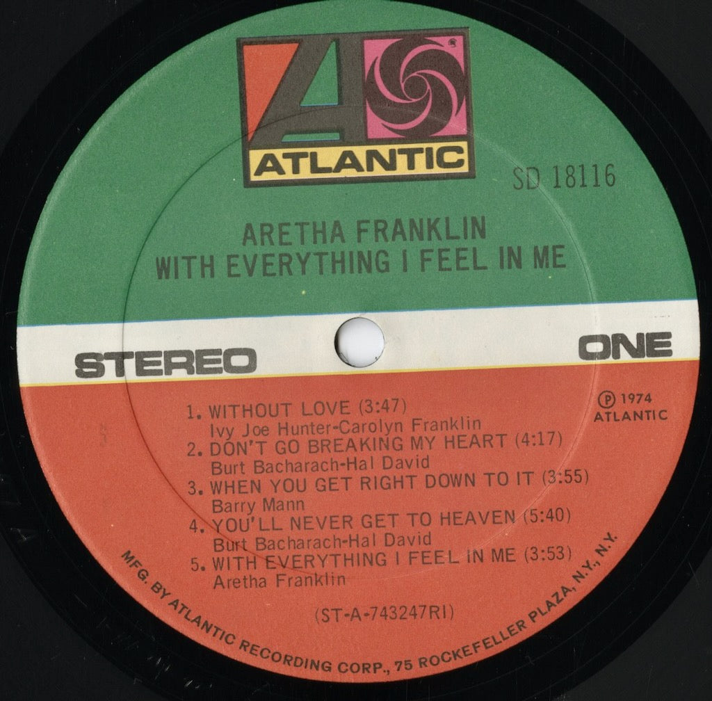 Aretha Franklin - With Everything I Feel In Me (SD18116) LP 1974 US Atlantic｜中古LP
