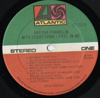 Aretha Franklin - With Everything I Feel In Me (SD18116) LP 1974 US Atlantic｜中古LP