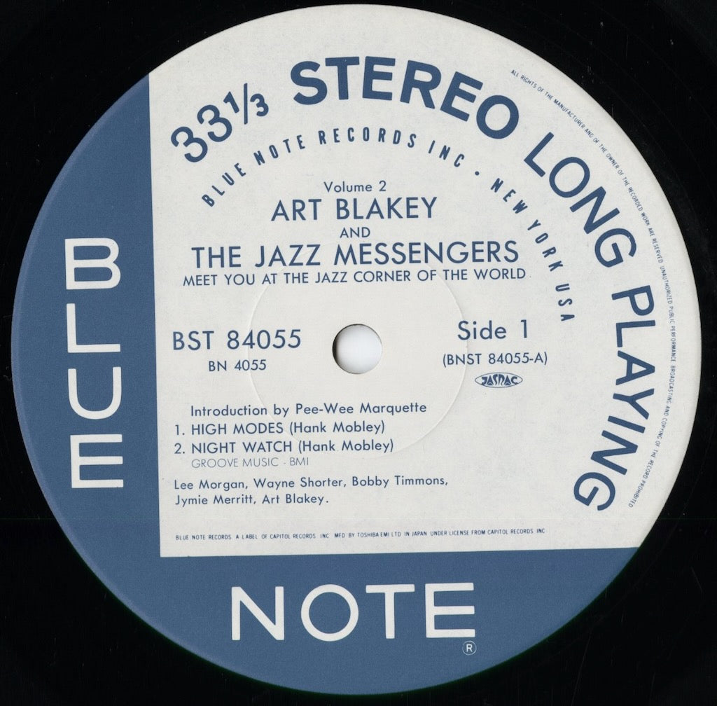 Art Blakey & The Jazz Messengers - Meet You At The Jazz Corner Of The World Vol.2 (BN 4055) LP 1991 JPN Blue Note｜中古LP