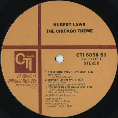 Hubert Laws - The Chicago Theme (CTI 6058 S1) 1975 US CTI｜中古LP