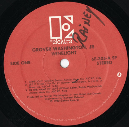 Grover Washington Jr. - Winelight (6E-305) 1980 US Elektra｜中古LP