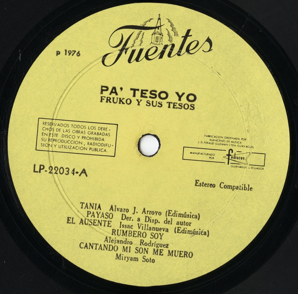 Fruko y sus Tesos / フルーコ / Pa' Teso Yo (LP-22034)