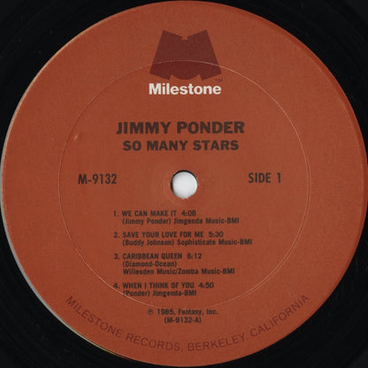 Jimmy Ponder – So Many Stars (M-9132) LP 1985 US Milestone | 中古LP