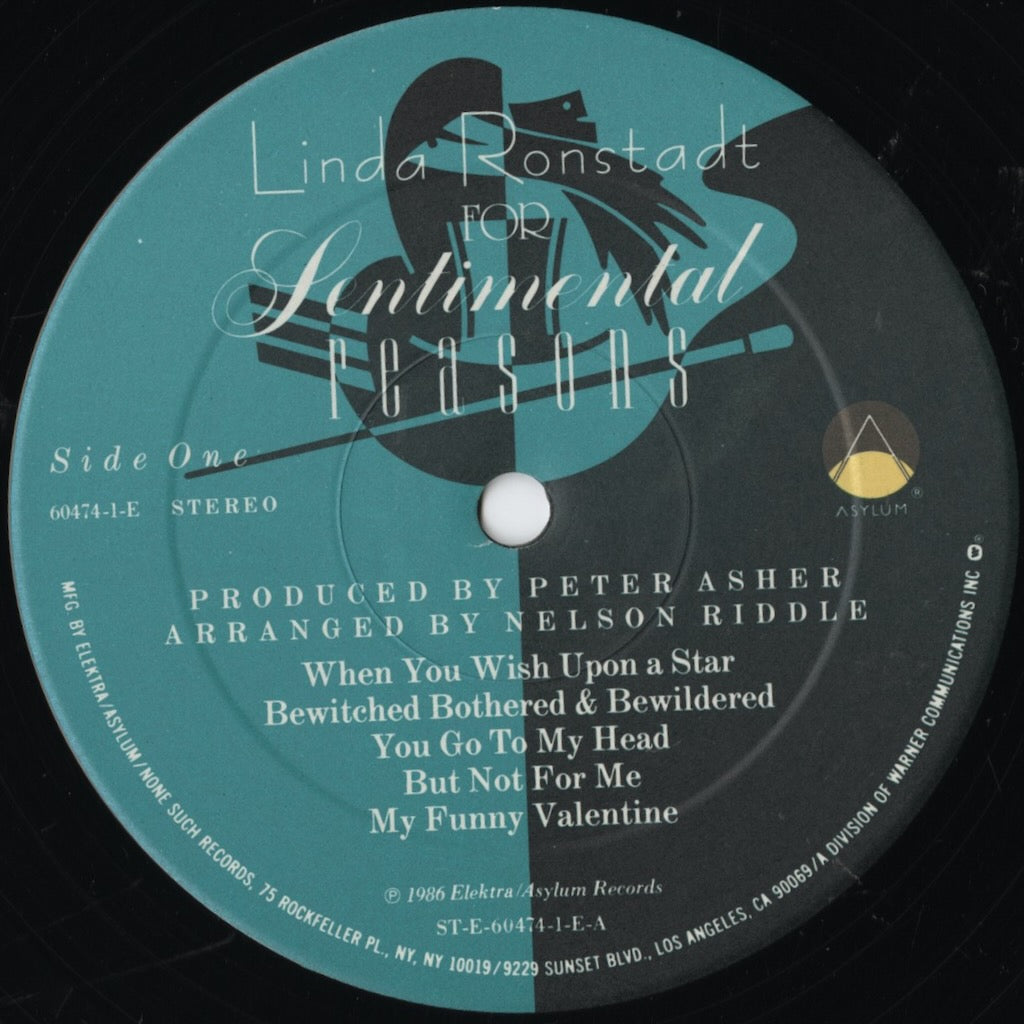Linda Ronstadt / リンダ・ロンシュタット / For Sentimental Reasons (60474-1-E)