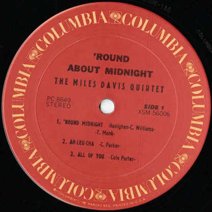 Miles Davis / マイルス・デイヴィス / 'Round About Midnight (PC 8649) 1975 US Columbia Red