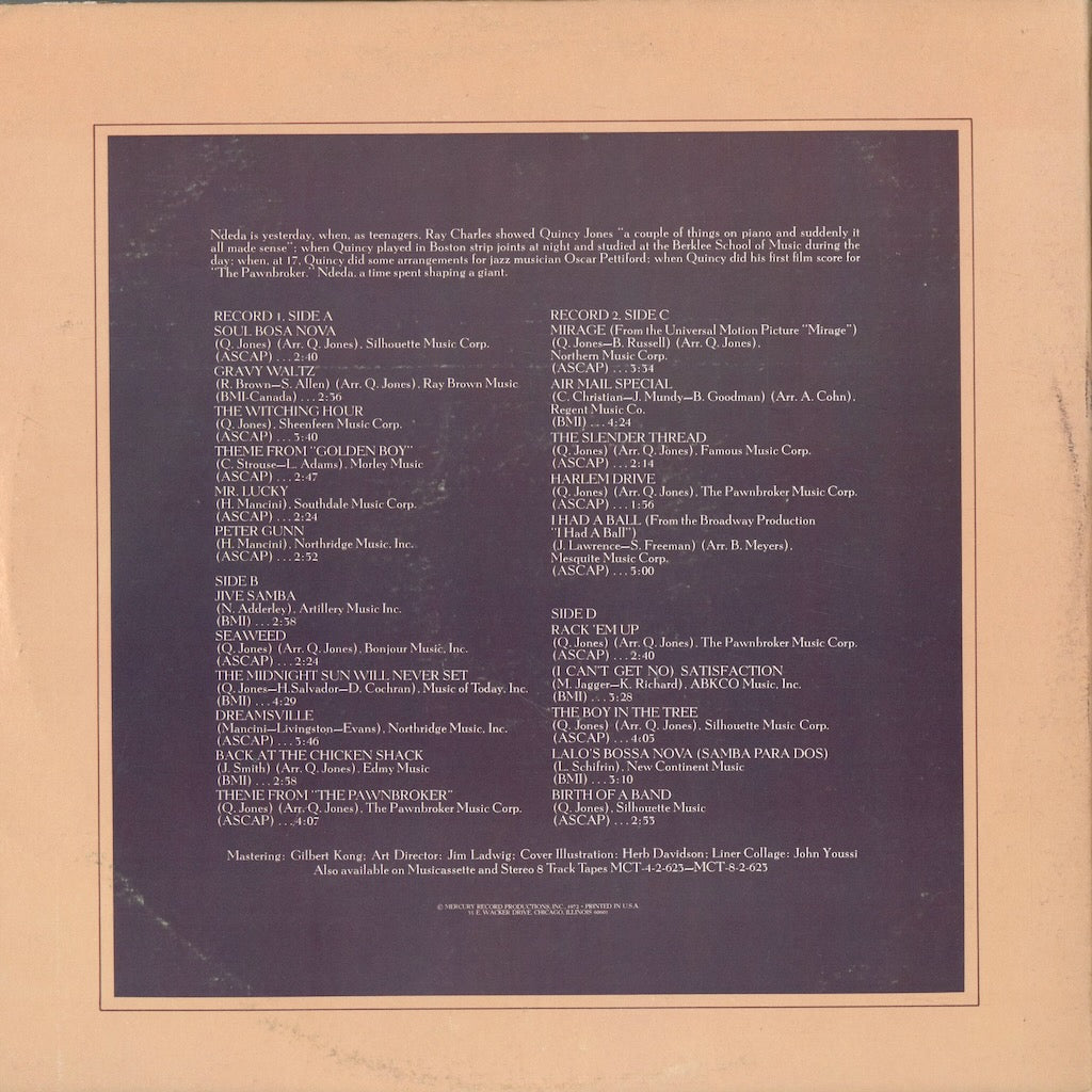 Quincy Jones - Ndeda (SRM 2623) LP 1972 US Mercury｜中古LP