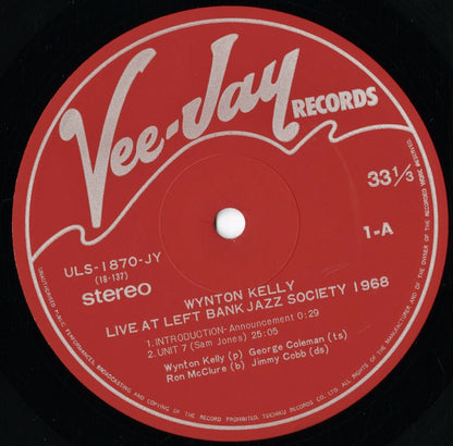 Wynton Kelly / ウィントン・ケリー / Live At Left Bank Jazz Society 1968 (ULS-1870~2-JY)