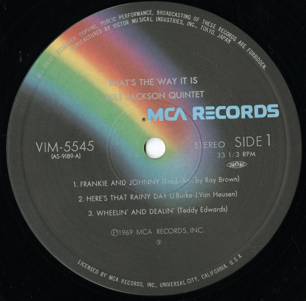 Milt Jackson / ミルト・ジャクソン / That's The Way It Is (VIM-5545)