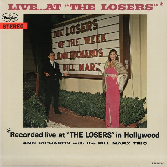 Ann Richards - The Bill Marx Trio / アン・リチャーズ / Live At The Losers (VJLP 1070)