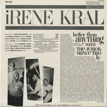 Irene Kral / アイリーン・クラル / Better Than Anything (FSR-708)