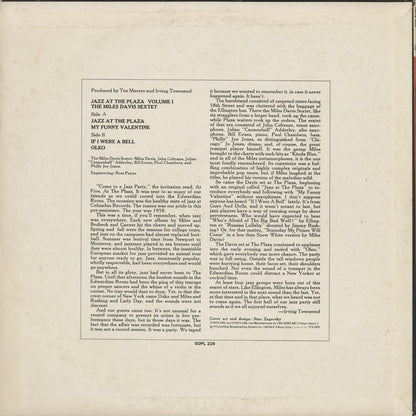 Miles Davis - Jazz At The Plaza Vol.1 (SOPL 229) LP 1973 JPN CBS Sony｜中古LP