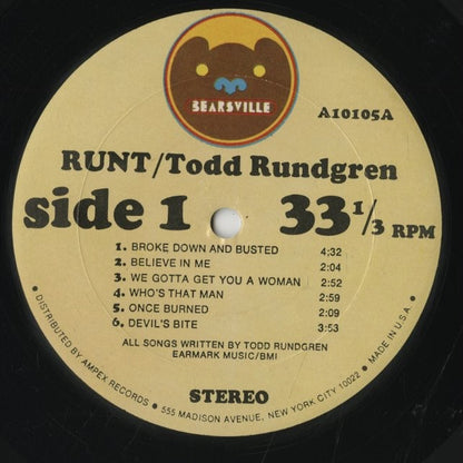 Todd Rundgren / トッド・ラングレン / Runt (A-10105)