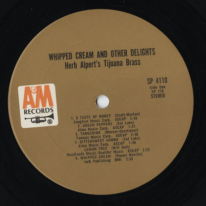 Herb Alpert & The Tijuana Brass - Whipped Cream & Other Delights (SP 4110) LP 1965 US A&M｜中古LP