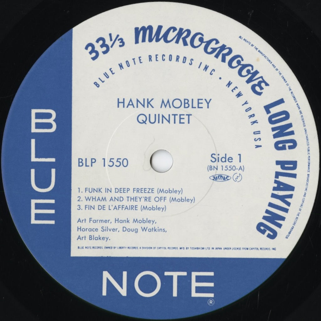 Hank Mobley - Hank Mobley Quintet (BLP 1550) 1984 JPN Blue Note / 東芝｜中古LP