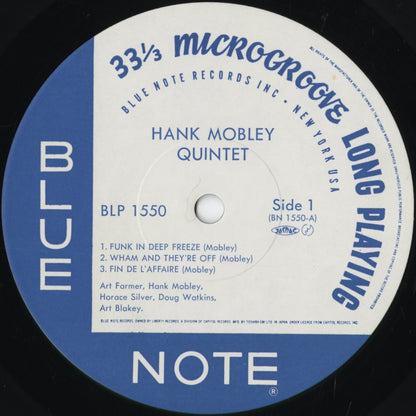 Hank Mobley - Hank Mobley Quintet (BLP 1550) 1984 JPN Blue Note / 東芝｜中古LP