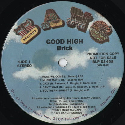 Brick - Good High (BLP-408) 1976 US Bang｜中古LP