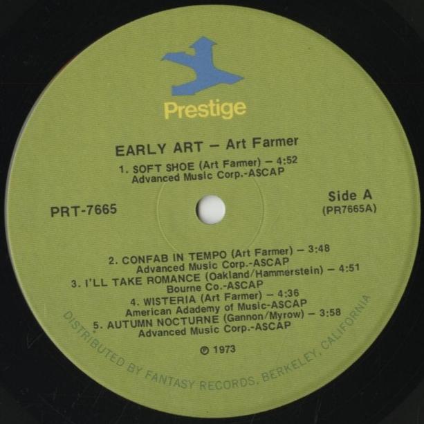 Art Farmer / アート・ファーマー / Early Art (PRT-7665)