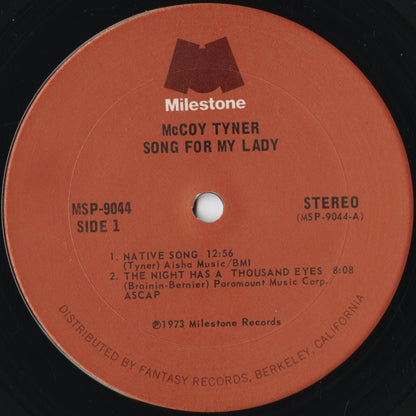 McCoy Tyner - Song For My Lady (MSP 9044) 1973 US Milestone｜中古LP