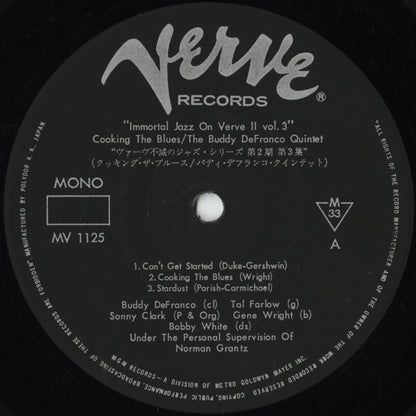 Buddy DeFranco – Cooking The Blues (MV 2513) LP 1974 JPN Verve | 中古LP