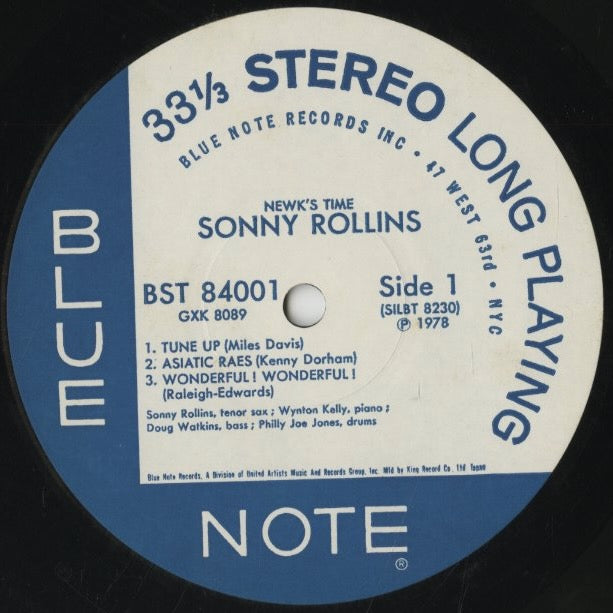 Sonny Rollins / ソニー・ロリンズ / Newk's Time (GXK 8089)