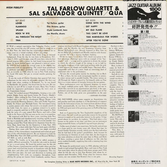 Tal Farlow Quartet & Sal Salvador Quintet - Quartet / S.T. (GXF 3171(M)) 1979 JPN Blue Note｜中古LP