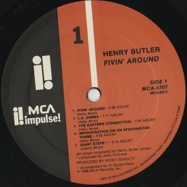 Henry Butler / ヘンリー・バトラー / Fivin' Around (MCA-5707)