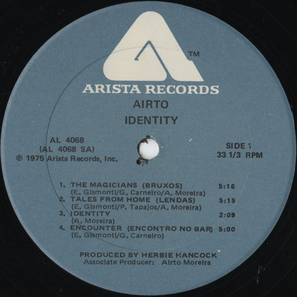 Airto – Identity (AL 4068) LP 1975 US Arista | 中古LP
