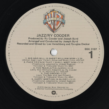 Ry Cooder / ライ・クーダー / Jazz (BSK 3197)