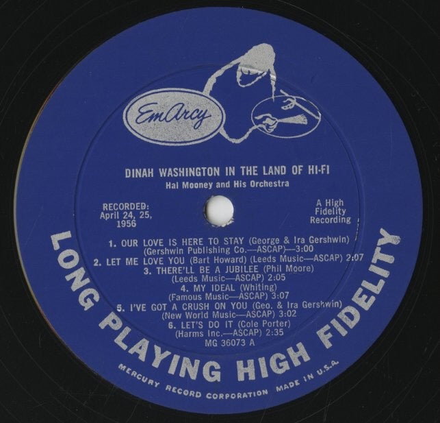 Dinah Washington / ダイナ・ワシントン / In The Land Of Hi-Fi (MG 36073)