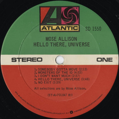 Mose Allison / モーズ・アリソン / Hello There Universe (SD 1550)
