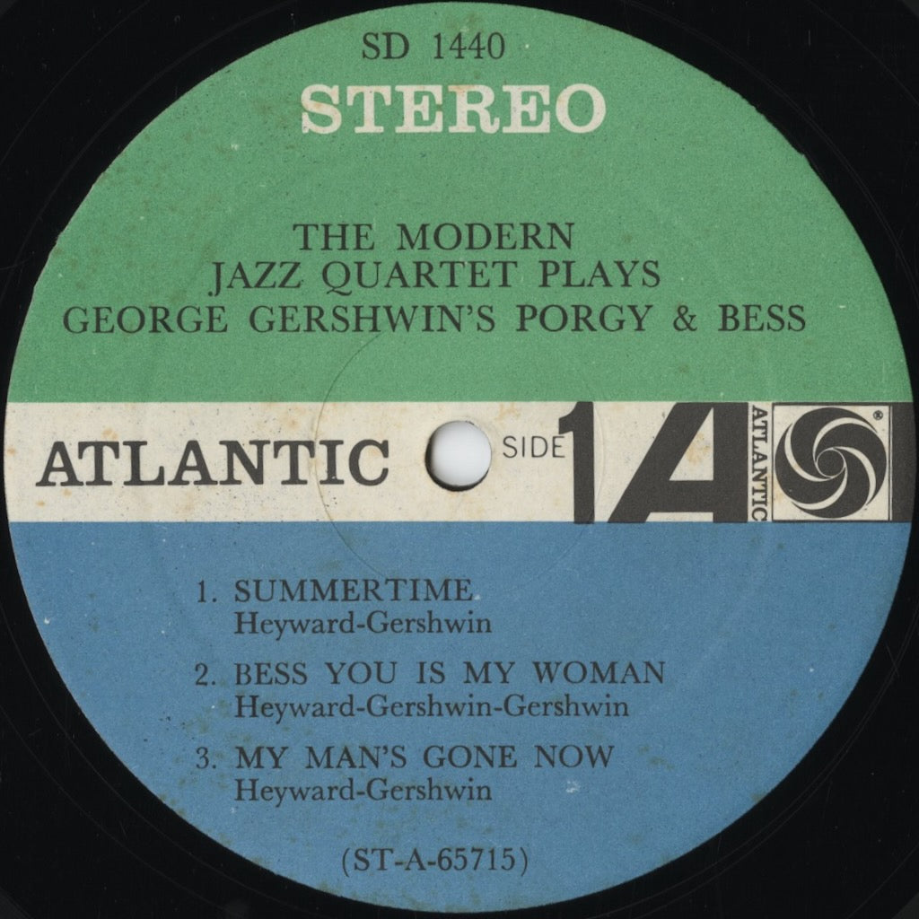 The Modern Jazz Quartet - The Modern Jazz Quartet Plays George Gershwin's Porgy & Bess (SD 1440) 1961 US Atlantic｜中古LP