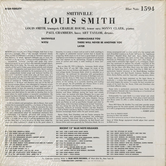 Louis Smith - Smithville (BLP 1594) 1984 JPN Blue Note｜中古LP