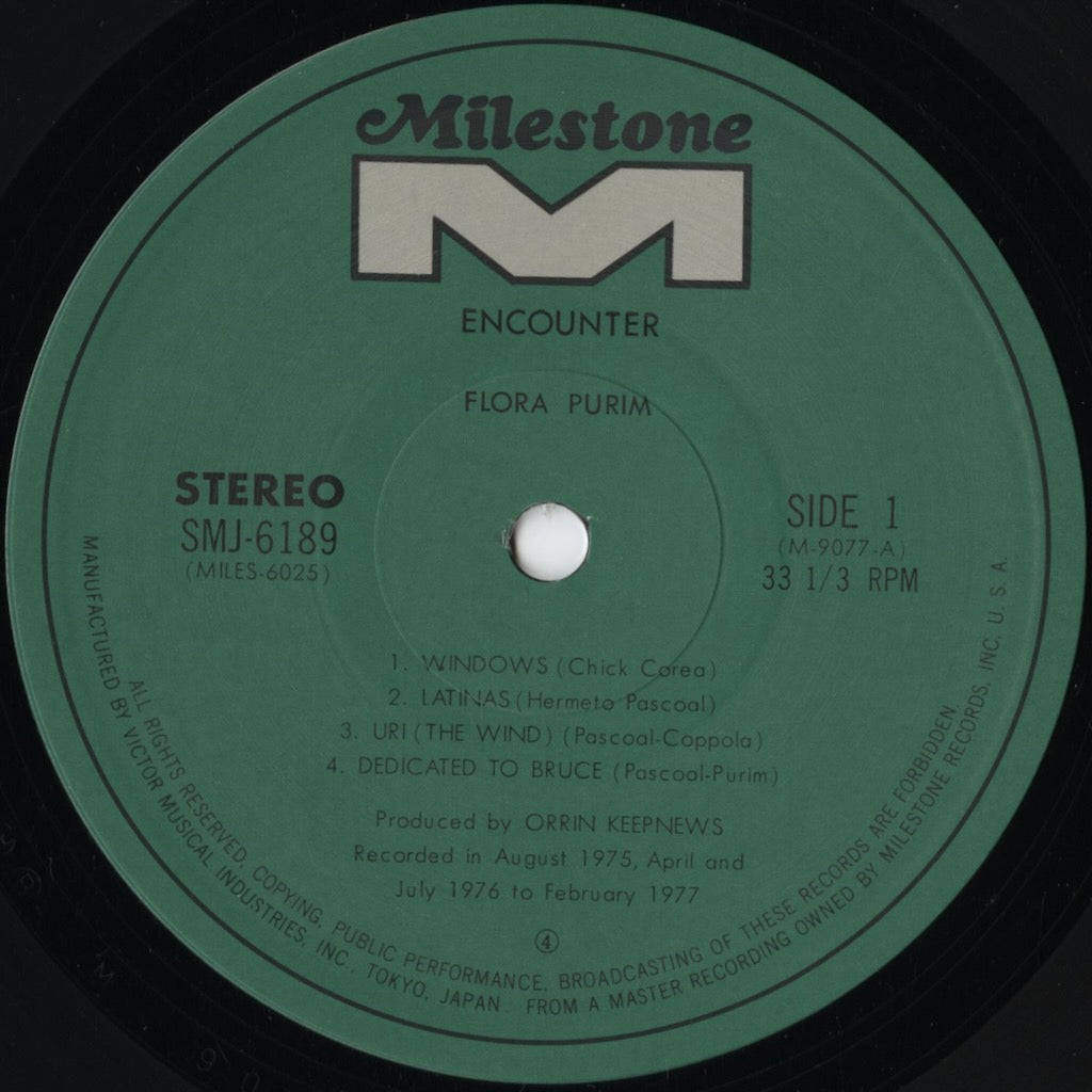 Flora Purim / フローラ・プリム / Encounter (SMJ-6189) 1977 JPN Pressing
