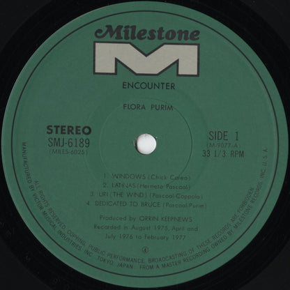 Flora Purim / フローラ・プリム / Encounter (SMJ-6189) 1977 JPN Pressing