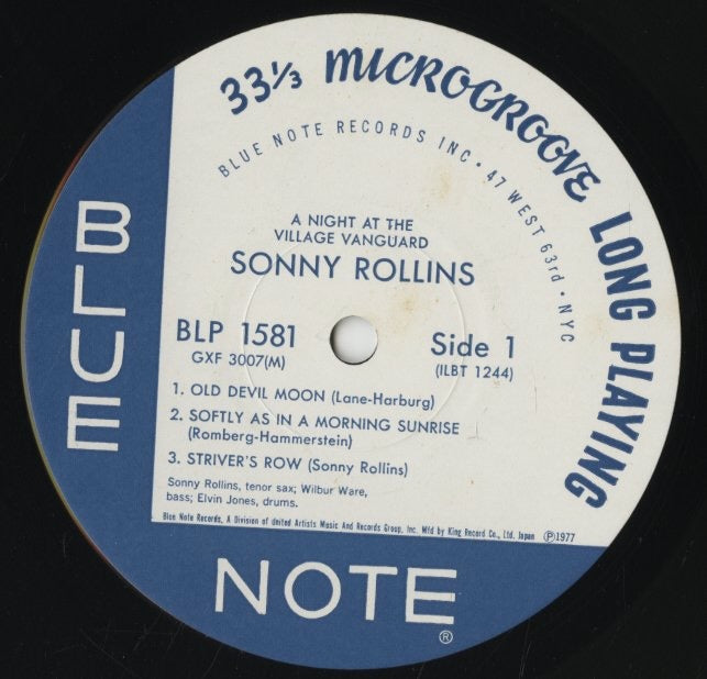 Sonny Rollins / ソニー・ロリンズ / A Night At The Village Vanguard (GXF3007M)
